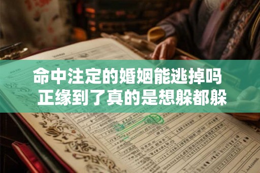命中注定的婚姻能逃掉吗  正缘到了真的是想躲都躲不了