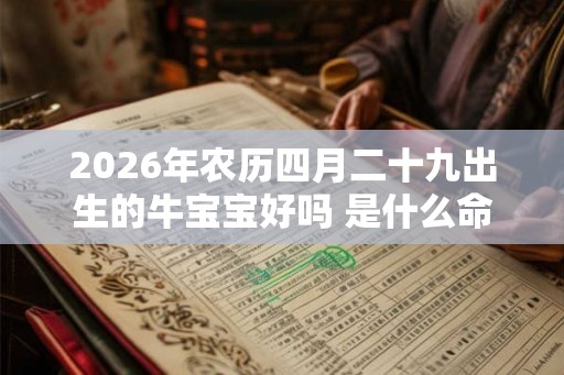 2026年农历四月二十九出生的牛宝宝好吗 是什么命