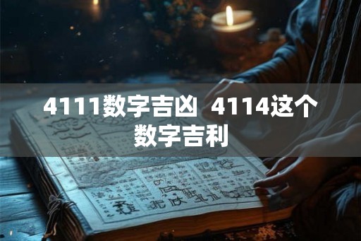 4111数字吉凶  4114这个数字吉利