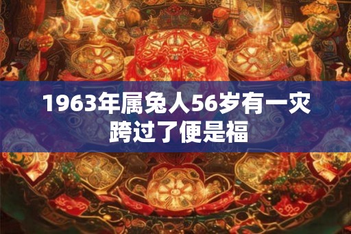 1963年属兔人56岁有一灾 跨过了便是福