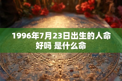 1996年7月23日出生的人命好吗 是什么命
