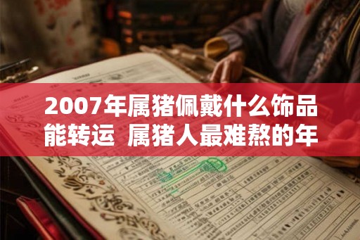 2007年属猪佩戴什么饰品能转运  属猪人最难熬的年龄