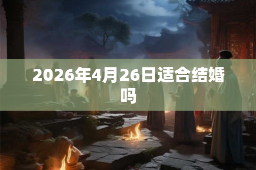 2026年4月26日适合结婚吗