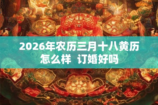 2026年农历三月十八黄历怎么样  订婚好吗