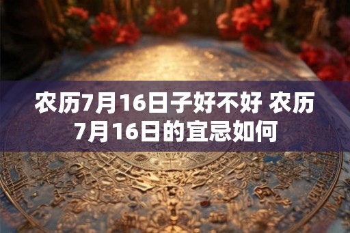 农历7月16日子好不好 农历7月16日的宜忌如何