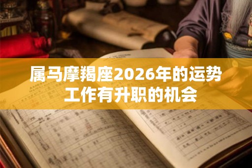属马摩羯座2026年的运势  工作有升职的机会