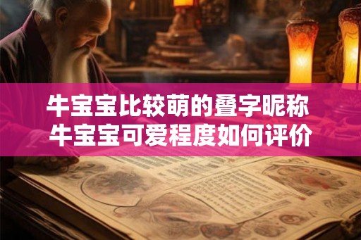 牛宝宝比较萌的叠字昵称 牛宝宝可爱程度如何评价