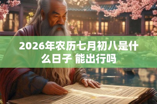 2026年农历七月初八是什么日子 能出行吗 2026年农历七月初八是什么日子 能出行吗