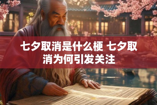 七夕取消是什么梗 七夕取消为何引发关注