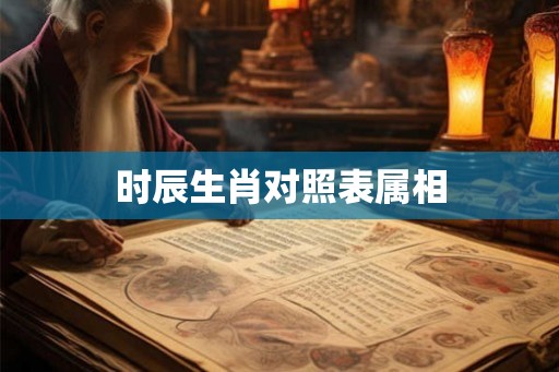 时辰生肖对照表属相