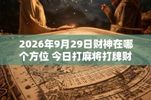 2026年9月29日财神在哪个方位 今日打麻将打牌财神方位 2026年9月29日财神在哪个方位 今日打麻将打牌财神方位