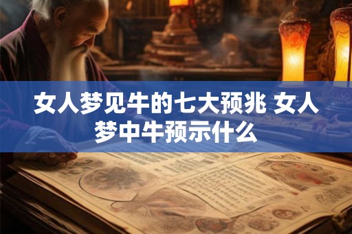 女人梦见牛的七大预兆 女人梦中牛预示什么 女人梦见牛的七大预兆 女人梦中牛预示什么