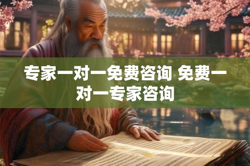 专家一对一免费咨询 免费一对一专家咨询