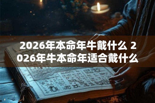 2026年本命年牛戴什么 2026年牛本命年适合戴什么 2026年本命年牛戴什么 2026年牛本命年适合戴什么