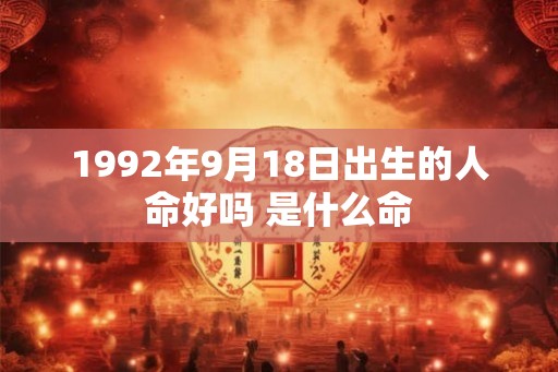 1992年9月18日出生的人命好吗 是什么命