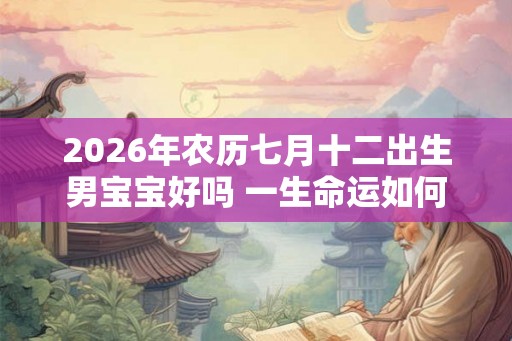 2026年农历七月十二出生男宝宝好吗 一生命运如何