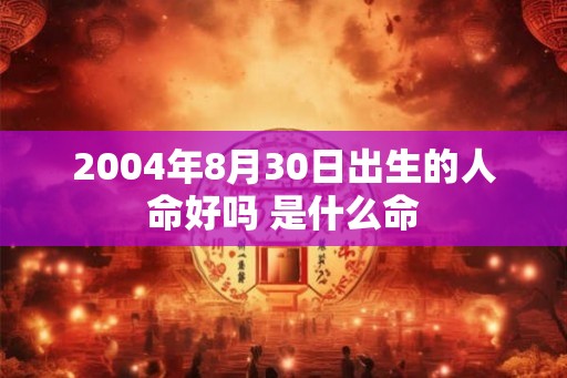 2004年8月30日出生的人命好吗 是什么命