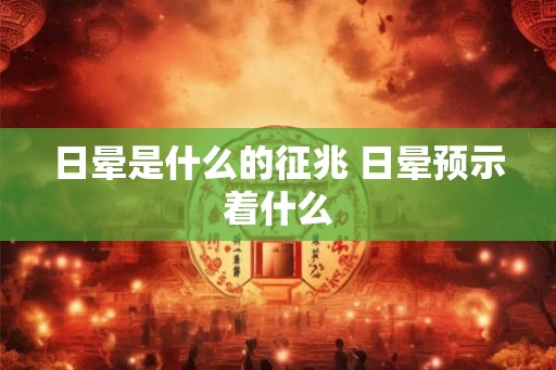 日晕是什么的征兆 日晕预示着什么 日晕是什么的征兆 日晕预示着什么