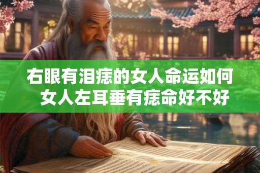 右眼有泪痣的女人命运如何 女人左耳垂有痣命好不好 右眼有泪痣的女人命运如何 女人左耳垂有痣命好不好