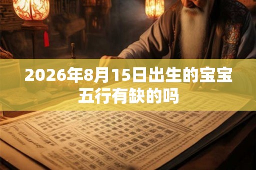 2026年8月15日出生的宝宝五行有缺的吗
