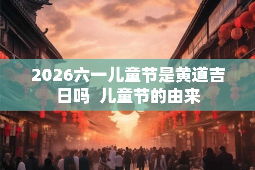 2026六一儿童节是黄道吉日吗  儿童节的由来