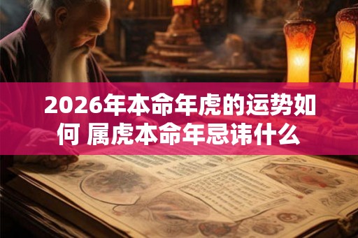 2026年本命年虎的运势如何 属虎本命年忌讳什么