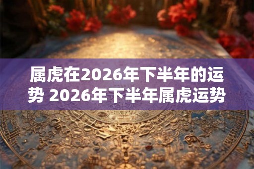 属虎在2026年下半年的运势 2026年下半年属虎运势如何