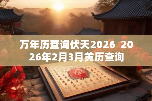 万年历查询伏天2026  2026年2月3月黄历查询