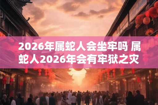 2026年属蛇人会坐牢吗 属蛇人2026年会有牢狱之灾吗