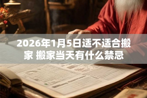 2026年1月5日适不适合搬家 搬家当天有什么禁忌