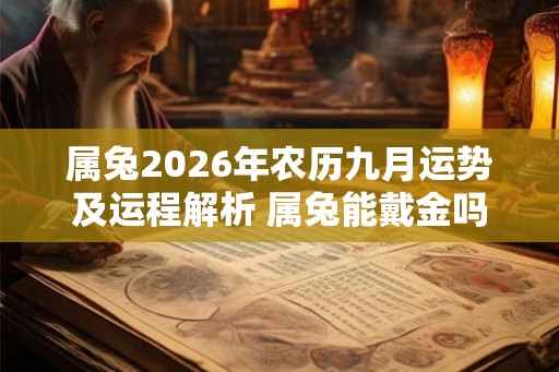 属兔2026年农历九月运势及运程解析 属兔能戴金吗 属兔2026年农历九月运势及运程解析 属兔能戴金吗