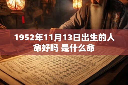 1952年11月13日出生的人命好吗 是什么命