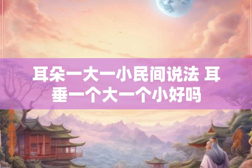 耳朵一大一小民间说法 耳垂一个大一个小好吗 耳朵一大一小民间说法 耳垂一个大一个小好吗
