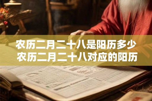 农历二月二十八是阳历多少 农历二月二十八对应的阳历日期是什么