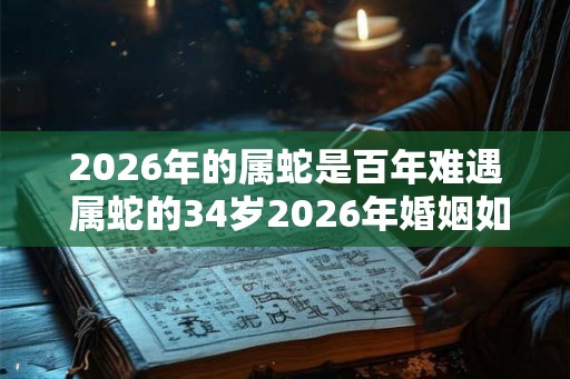 2026年的属蛇是百年难遇 属蛇的34岁2026年婚姻如何 2026年的属蛇是百年难遇 属蛇的34岁2026年婚姻如何