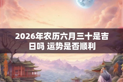 2026年农历六月三十是吉日吗 运势是否顺利 2026年农历六月三十是吉日吗 运势是否顺利