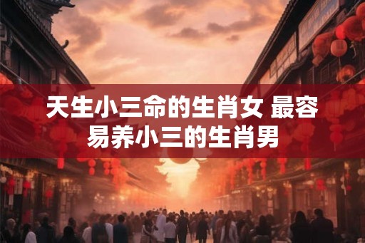 天生小三命的生肖女 最容易养小三的生肖男 天生小三命的生肖女 最容易养小三的生肖男