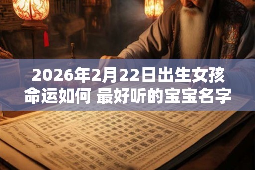 2026年2月22日出生女孩命运如何 最好听的宝宝名字