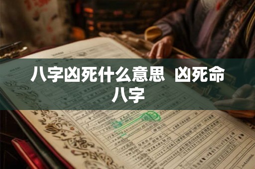八字凶死什么意思 凶死命八字 八字凶死什么意思 凶死命八字