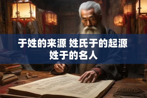 于姓的来源 姓氏于的起源 姓于的名人