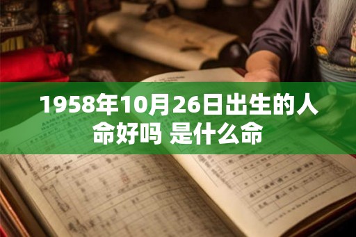 1958年10月26日出生的人命好吗 是什么命