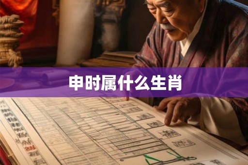 申时属什么生肖