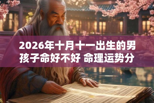 2026年十月十一出生的男孩子命好不好 命理运势分析