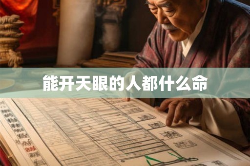 能开天眼的人都什么命