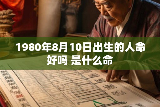 1980年8月10日出生的人命好吗 是什么命