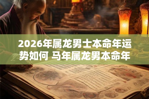 2026年属龙男士本命年运势如何 马年属龙男本命年运气好不好 2026年属龙男士本命年运势如何 马年属龙男本命年运气好不好