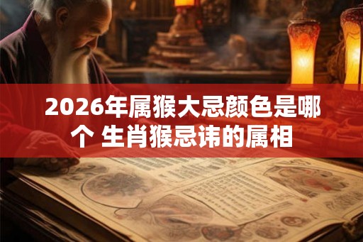 2026年属猴大忌颜色是哪个 生肖猴忌讳的属相