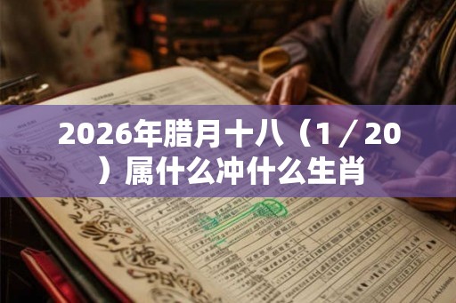 2026年腊月十八（1／20）属什么冲什么生肖