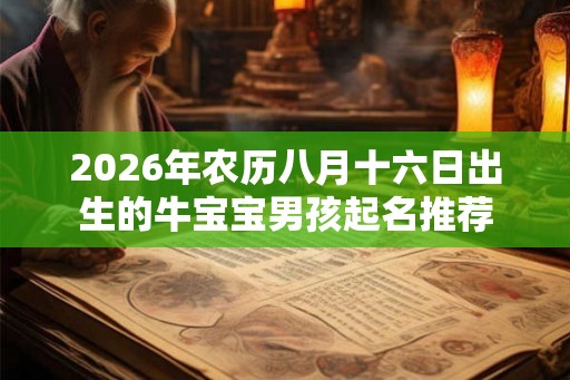 2026年农历八月十六日出生的牛宝宝男孩起名推荐