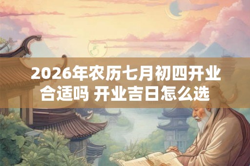 2026年农历七月初四开业合适吗 开业吉日怎么选